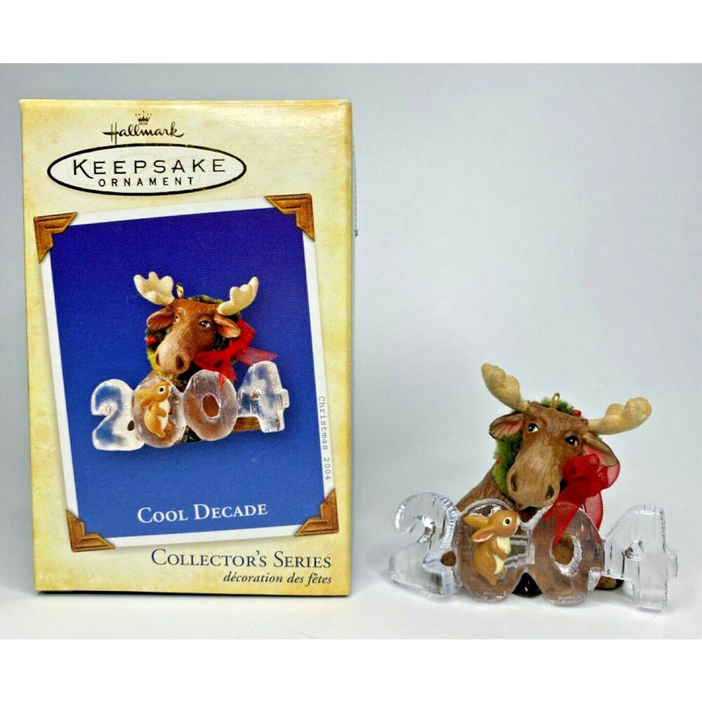 2004 Cool Decade Moose and‎ Rabbit Ornament U65 8134